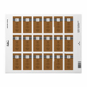 Klassieke letter P monogram verticale Adresetikett Etiket (Full Sheet)