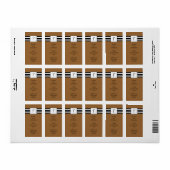 Klassieke letter R monogram verticale Adresetikett Etiket (Full Sheet)