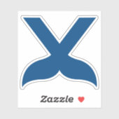 Klassieke Letter V Vis Sticker (Vel)