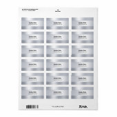 Klassieke lettertypescript Silver Sjabloon Bovenst Etiket (Full Sheet)