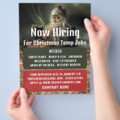 Klassieke lezing Santa, Seizoensgebonden Recruitme Flyer (Hand)