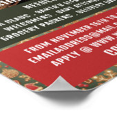 Klassieke lezing Santa, Seizoensgebonden Recruitme Poster (Hoek)