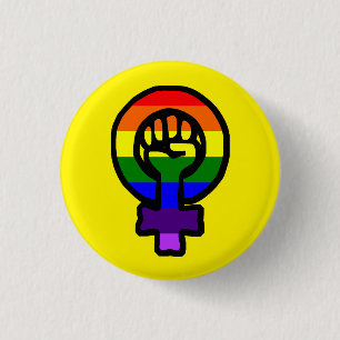 Klassieke LGBT Feminist Sign Button