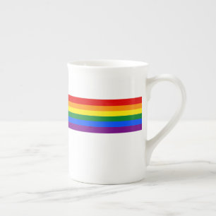 Klassieke LGBTQ Gay Pride Rainbow Flag Porselein Kop