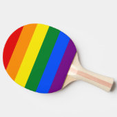 Klassieke LGBTQ Gay Pride Rainbow Flag Tafeltennisbatje (Zijkant)