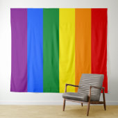 Klassieke LGBTQ Gay Pride Rainbow Flag Wandkleed (In Situ (horizontaal))