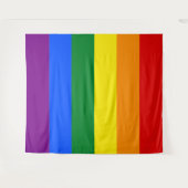 Klassieke LGBTQ Gay Pride Rainbow Flag Wandkleed (Voorkant (horizontaal))