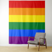 Klassieke LGBTQ Gay Pride Rainbow Flag Wandkleed (In situ)