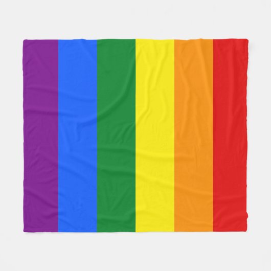 Klassieke LGBTQ Pride Fleece Deken (Voorkant (Horizontaal))