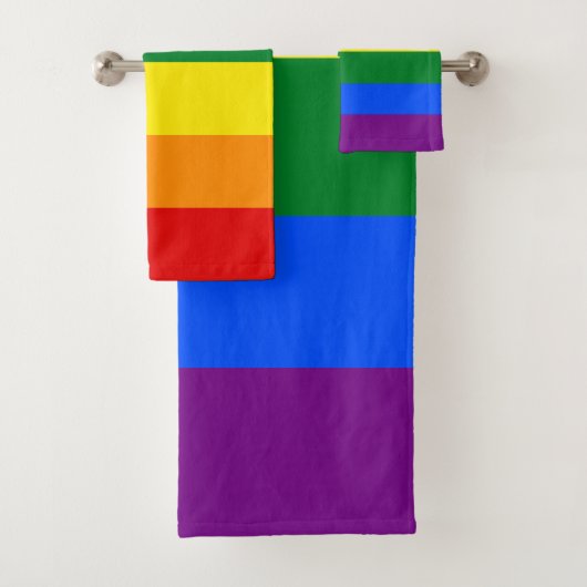 Klassieke LGBTQ Rainbow Pride vlag Bad Handdoek (Insitu)