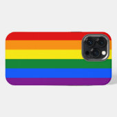 Klassieke LGBTQ Regenboog Pride Vlag iPhone Hoesje (Achterkant horizontaal)