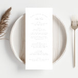Klassieke Licht Grijze Kalligrafie Formele Huwelij Menu<br><div class="desc">Dit ontwerp maakt deel uit van een collectie; Neem contact met mij op als u hulp nodig hebt bij het vinden van passende design of producten; Ook verkrijgbaar in alternatieve kleuren</div>