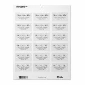 Klassieke licht zilveren retouradreslabels etiket (Full Sheet)