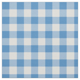 Klassieke lichtblauw en witte gingham-speldenstang stof