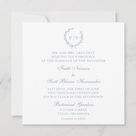 Klassieke lichtblauwe reuzenweddenschap kaart (Voorkant)