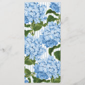 Klassieke lichtblauwe strepen Tiny Hydrangea Bruil Menu (Achterkant)