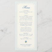 Klassieke lichtblauwe strepen Tiny Hydrangea Bruil Menu (Voorkant)