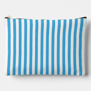 Klassieke lichte babyblauwe en witte verticale str etui