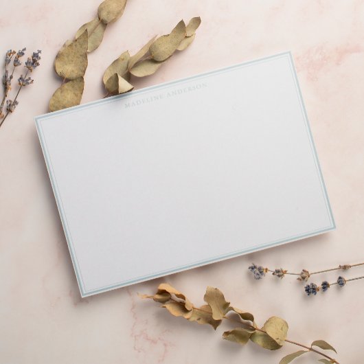 Klassieke Lichte Groene Dikke en Dunne Grensnaam Notitiekaartje