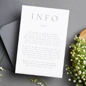 Klassieke Lichtgrijze Elegante Moderne Info Behuiz RSVP Kaartje