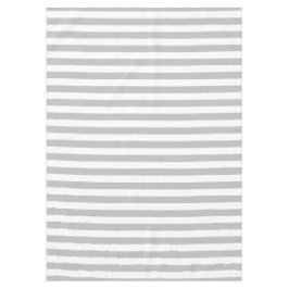 Klassieke lichtgrijze en witte strepen tafelkleed