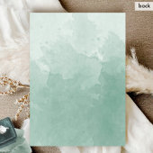 Klassieke lichtgroene monogram waterverf bruiloft kaart