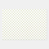 Klassieke Lichtgroene Polka Dots Gingham Patroon M Inpakpapier Vel (Voorkant)