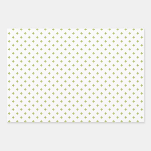 Klassieke Lichtgroene Polka Dots Gingham Patroon M Inpakpapier Vel (Voorkant)