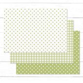 Klassieke Lichtgroene Polka Dots Gingham Patroon M Inpakpapier Vel
