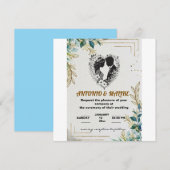 Klassieke liefde bruiloft uitnodiging (Voorkant / Achterkant)