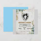 Klassieke liefde bruiloft uitnodiging (Voorkant / Achterkant)