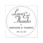 Klassieke liefde en Bedankt bruiloft Zelfinktende Stempel (Design)