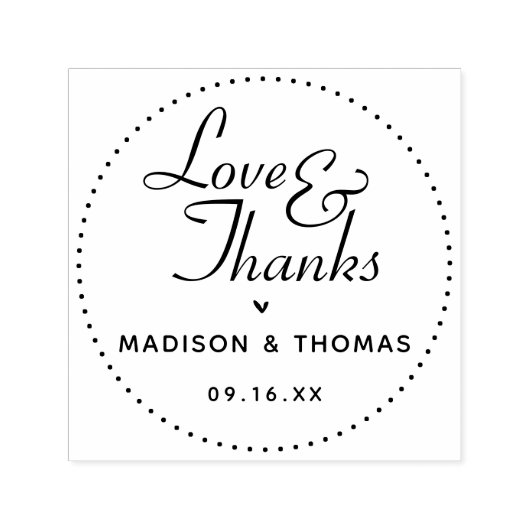 Klassieke liefde en Bedankt bruiloft Zelfinktende Stempel (Design)