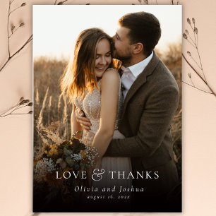Klassieke Liefde en Dankbaarheid Typografie Foto B Bedankkaart