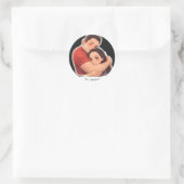 klassieke liefdesstickers ronde sticker (Tas)