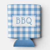 Klassieke Light Blue White Gingham Pattern BBQ Par Blikjeskoeler (Achterkant)