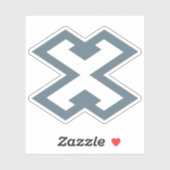 Klassieke lijn letter X monogram Sticker (Vel)
