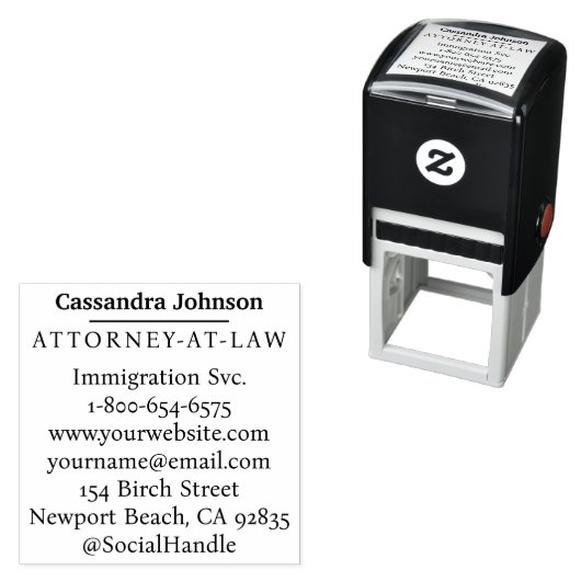 Klassieke lijn Zakelijk Ondernemingsrecht Juridisc Zelfinktende Stempel (In situ)