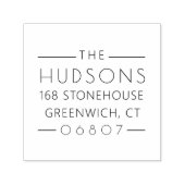 Klassieke lijnen retouradres  zelfinktende stempel (Design)