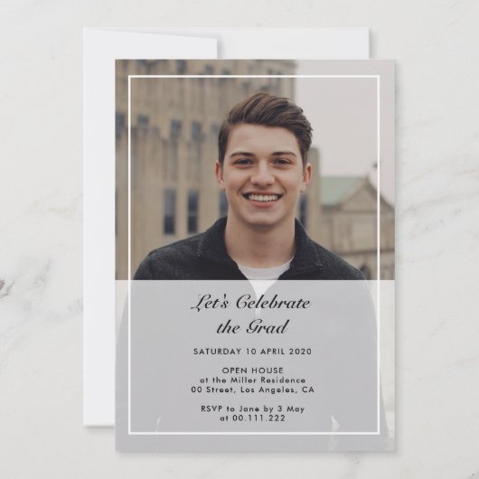 Klassieke lijst afstuderen bekendmaking kaart (Achterkant)