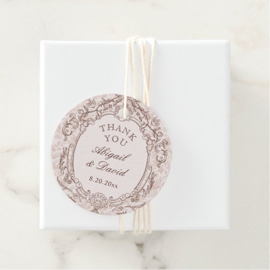 Klassieke  Lijst bruiloft Bedankjes Labels (In situ)