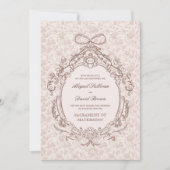 Klassieke  Lijst Katholieke bruiloft uitnodiging (Voorkant)