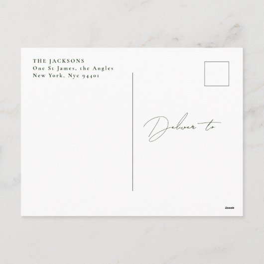 Klassieke lijst kransen Foto Kerstmis Feestdagenkaart (Achterkant)