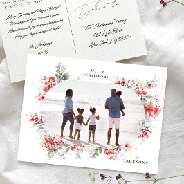 Klassieke lijst kransen Foto Kerstmis Feestdagenkaart