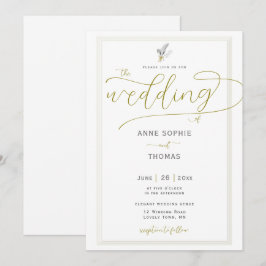 Klassieke Lijst lente Lily van Valley Floral Weddi Kaart