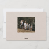 Klassieke lijst neutrale beige kerstfoto feestdagenkaart (Achterkant)