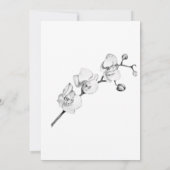 Klassieke lijst Witte Orchidee Huwelijk Save the D Kaart (Achterkant)
