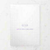 Klassieke Lila elegante bruiloft Drieluik Uitnodiging (Cover)