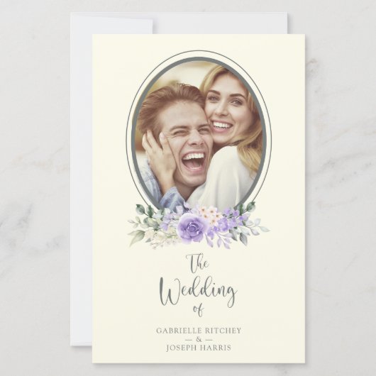 Klassieke Lila Shades Floral Garland Foto (Voorkant)