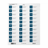 Klassieke Linkeruitgelijnde het Adres Etiket van d (Full Sheet)